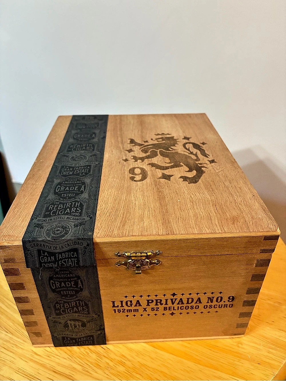 Drew Estate Liga Privada No. 9 Empty Cigar Box Brown & Black